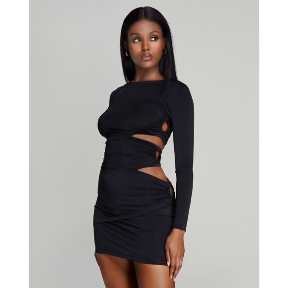 Agent Provocateur Trixee Black Mini Dress UK12 Large NWT $460